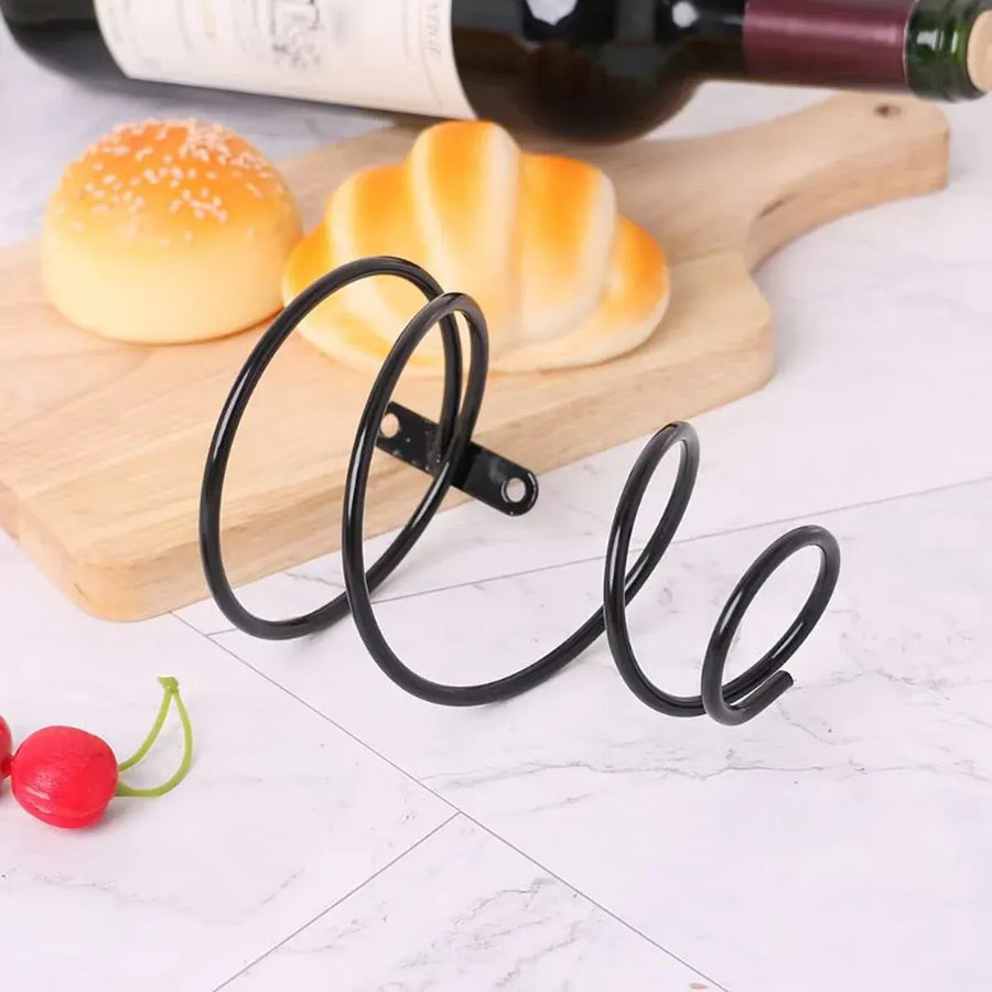 6pcs Metal Wine Rack Holder Wine Bottle Stand Cabinet Wall Mounted Home Display