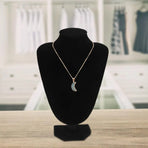 1-Piece Black Velvet Necklace Display Stand