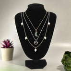 1-Piece Black Velvet Necklace Display Stand