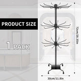 3-Tier Rotating Sock Rack Accessories Hanging Display Stand Organizer for Storage - Side View