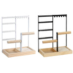 Jewelry Earring Bracelet Display Rack Jewellery Stand Necklace Organizer Holder - White