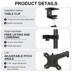 Rotating Computer Monitor Arm Laptop Stand Office Desk Mounting Holder Clamp