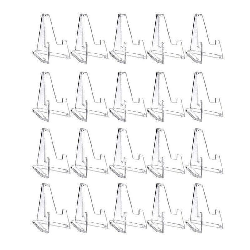 20Pcs Acrylic Clear Stand For Trading Card Psa Pokemon Card Holders Small Stand