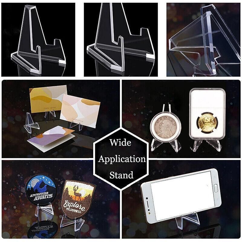 20Pcs Acrylic Clear Stand For Trading Card Psa Pokemon Card Holders Small Stand