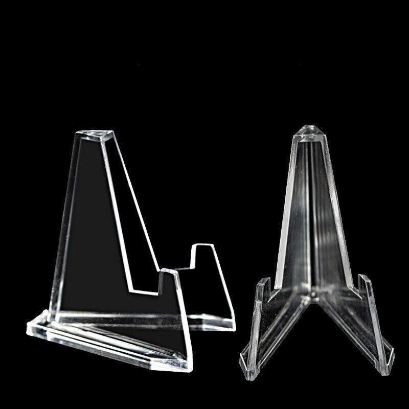 20Pcs Acrylic Clear Stand For Trading Card Psa Pokemon Card Holders Small Stand