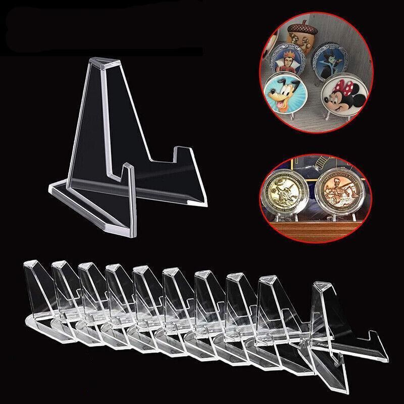 20Pcs Acrylic Clear Stand For Trading Card Psa Pokemon Card Holders Small Stand