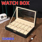 12Grids Leather Watch Jewelry Display Storage Holder Case Box