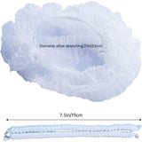 100pcs Disposable Non Woven Hairnet Caps for Food Service Kitchen Work Use - Side View