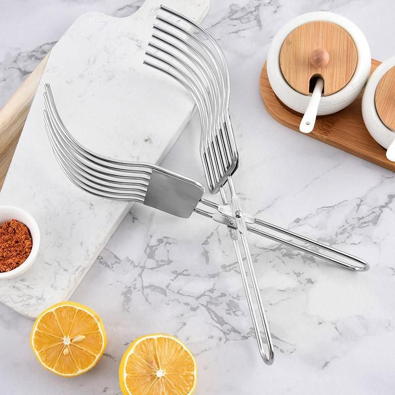 Stainless Steel Ham Bread Slicer Multi-function BBQ Clip Meat Cutter Splitter