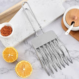 Stainless Steel Ham Bread Slicer Multi-function BBQ Clip Meat Cutter Splitter - 45-Degree Angle