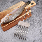 Stainless Steel Ham Bread Slicer Multi-function BBQ Clip Meat Cutter Splitter