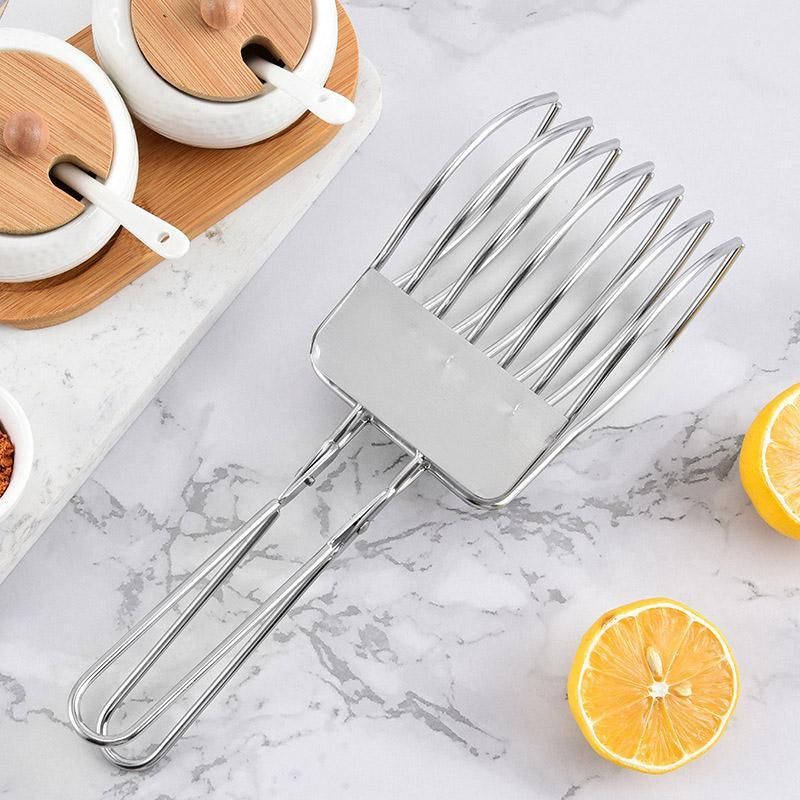 Stainless Steel Ham Bread Slicer Multi-function BBQ Clip Meat Cutter Splitter