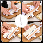 Sushi Roll Mold Non-Stick Food Grade Plastic for Home Kitchen DIY Sushi Making - White Maker Mat