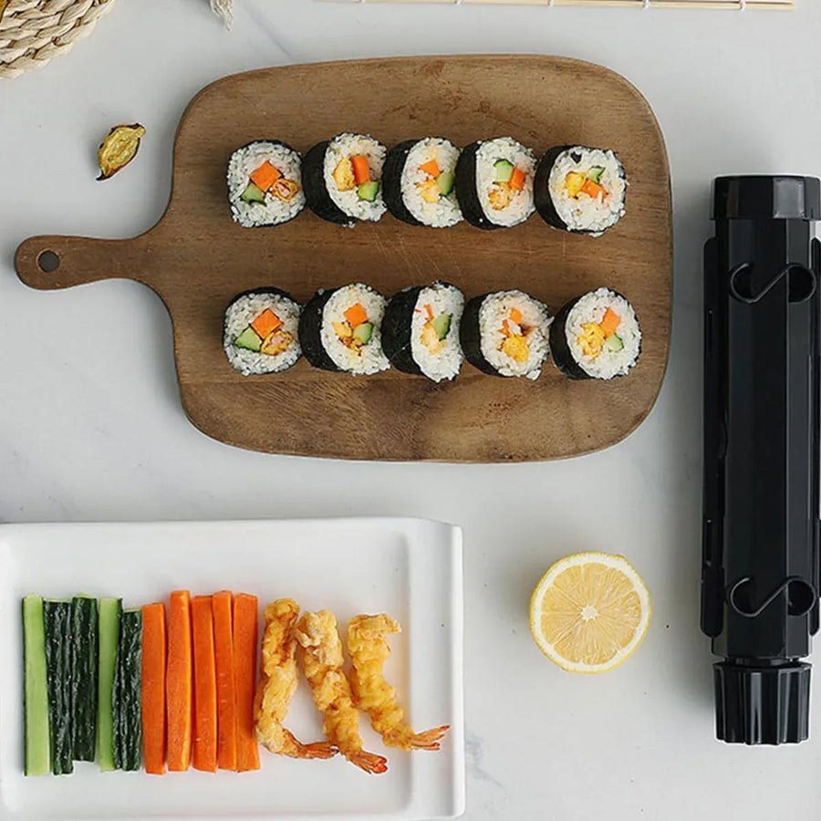 Sushi Roll Mold Non-Stick Food Grade Plastic for Home Kitchen DIY Sushi Making - White Maker Mat