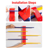 Multi Layer Wall Display Rack Step Shelf for Toys Dolls Desk Room Office Decor - 45-Degree Angle