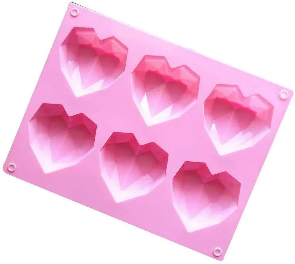 Heart Shape Candy Cake Chocolate Mould 3D Fondant Mold Silicone Sugar Craft Diy