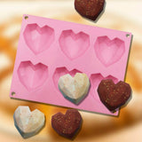 Heart Shape Candy Cake Chocolate Mould 3D Fondant Mold Silicone Sugar Craft Diy - 45-Degree Angle