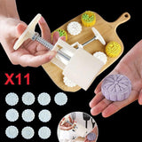 Mooncake Decor Cookies Round Pastry Moon Cake Diy Flower Stamps Mold Mould Au