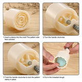 Mooncake Decor Cookies Round Pastry Moon Cake Diy Flower Stamps Mold Mould Au - Side View