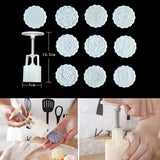 Mooncake Decor Cookies Round Pastry Moon Cake Diy Flower Stamps Mold Mould Au - Low Angle