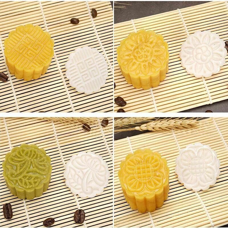 Mooncake Decor Cookies Round Pastry Moon Cake Diy Flower Stamps Mold Mould Au