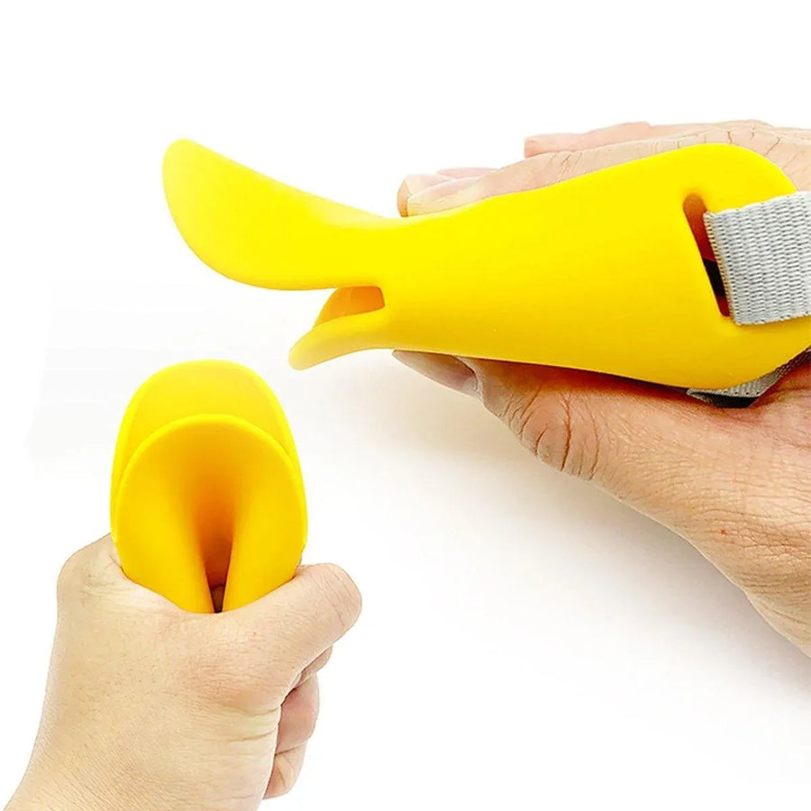 Comfortable Silicone Dog Muzzle Anti-Bite Soft Duck Muzzle Pet Training Supplies - L