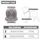 Grey Kitten Dog Cat Walking Harness Lead Leash Collar Pet Vest Mesh Adjustable - S
