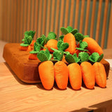 Carrot Plush Dog Toy Foraging Interactive Puzzle Mat for Small Puppies 35x35cm - Low Angle