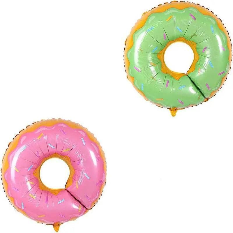 Donut Foil Balloon 75Cm Pink Green Spinkles Party Food Helium Quality Decoration - Green
