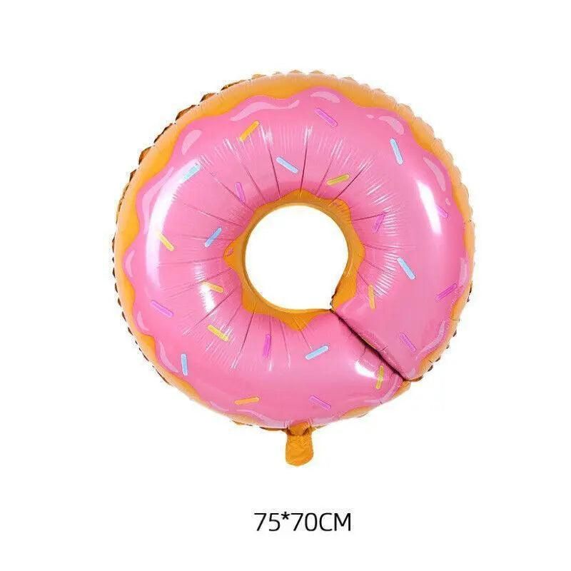Donut Foil Balloon 75Cm Pink Green Spinkles Party Food Helium Quality Decoration - Green