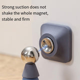 Silicone Silent Door Stopper with Suction Base and Secure Hold Catch Design - Grey - 45-Degree Angle