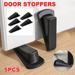 5PCS Anti-Theft Door Stopper Block Plug Household Door Stop Wedge Set