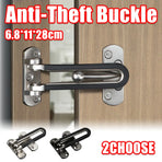 Anti Theft Lock Latch Door Bolt Security Lock For Home Bedroom Bathroom - Grey