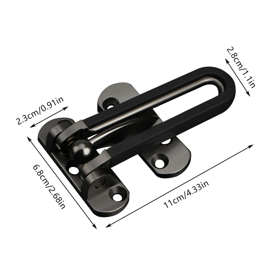 Anti Theft Lock Latch Door Bolt Security Lock For Home Bedroom Bathroom - Grey