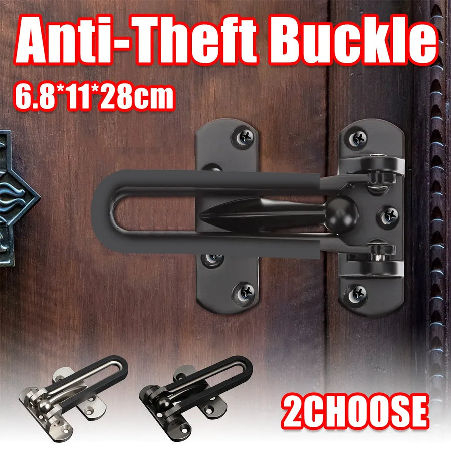 Anti Theft Lock Latch Door Bolt Security Lock For Home Bedroom Bathroom - Grey