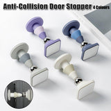 Silicone Silent Door Stopper with Suction Base and Secure Hold Catch Design - White