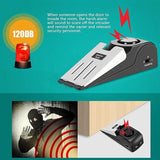 Home Security Wedge Door Stop Alert Detection Device Intruder Alarm Wireless
