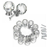 Crystal Glass Cabinet Knobs Drawer Pull Handles Cupboard Door Knob with Screws 10Pcs - 40mm - Extra Image