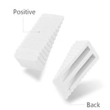 2Pcs Thick Rubber Wedge Door Stoppers Floor Carpet Heavy Duty Door Stop Security - 45-Degree Angle
