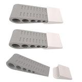 3Pcs Rubber Grip Wedge Door Stoppers Floor Carpet Heavy Duty Door Stop Security - Front View