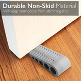 3Pcs Rubber Grip Wedge Door Stoppers Floor Carpet Heavy Duty Door Stop Security - Side View