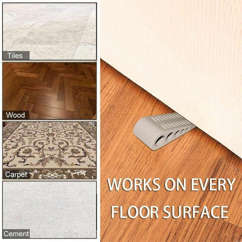 3Pcs Rubber Grip Wedge Door Stoppers Floor Carpet Heavy Duty Door Stop Security