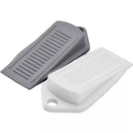 3Pcs Thick Rubber Wedge Door Stoppers Floor Carpet Heavy Duty Door Stop Security - Grey