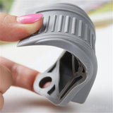 3Pcs Thick Rubber Wedge Door Stoppers Floor Carpet Heavy Duty Door Stop Security - Grey - 45-Degree Angle