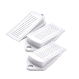 3Pcs Thick Rubber Wedge Door Stoppers Floor Carpet Heavy Duty Door Stop Security - Grey