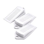 3Pcs Thick Rubber Wedge Door Stoppers Floor Carpet Heavy Duty Door Stop Security - Grey