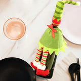 4X Christmas Bottle Covers Gift Holder Bags Dot Decoration Bag Red Wine Clothes - Extra Image