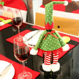 4X Christmas Bottle Covers Gift Holder Bags Dot Decoration Bag Red Wine Clothes - Extra Image