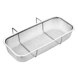 Stainless Steel Sink Drainer Basket Rack for Kitchen Dish Drying and Storage - Front View