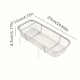 Stainless Steel Sink Drainer Basket Rack for Kitchen Dish Drying and Storage - Side View